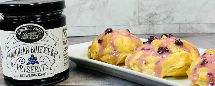 PBJ Cream Puffs with Michigan Blueberry