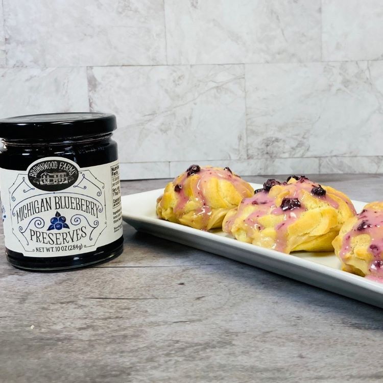 PBJ Cream Puffs with Michigan Blueberry