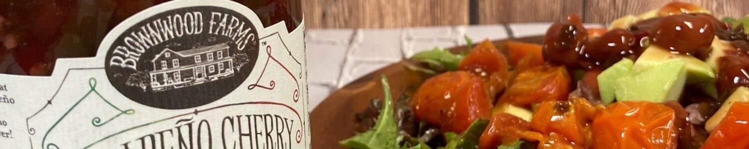Steak salad with Jalapeno Peach Salsa